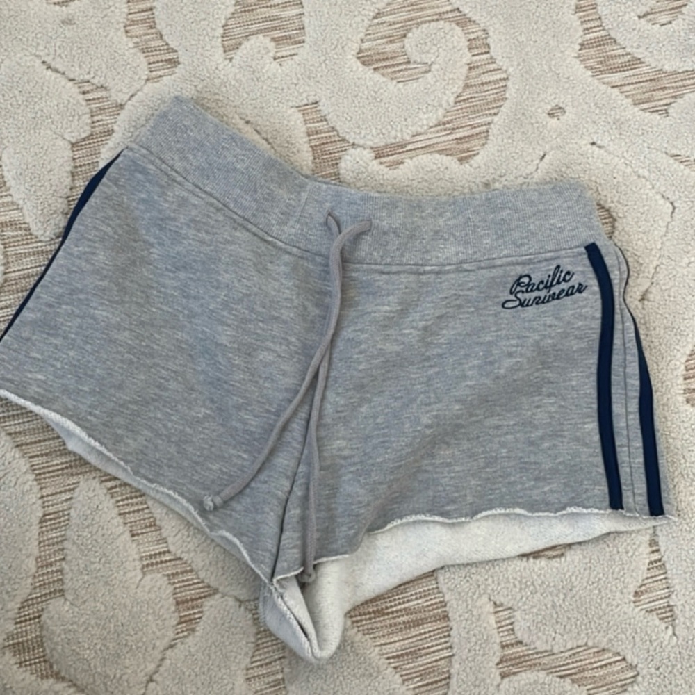 Women Grey Sweat Shorts Hollister Small
